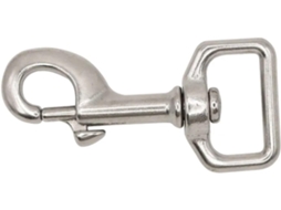 Gancho De Elevação Em Aço Prateado, Mosquetão Giratório, Olhal Quadrado Em Aço Inoxidável 316, 80mm, Equipamentos