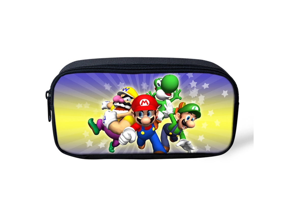 Estojo de Lápis Super Mario de Camada Única, Grande Capacidade, Organizador de Mesa BRILVIBERA