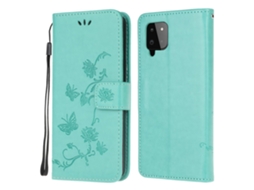 Capa Estampa Borboleta Version Para Samsung Galaxy A22 Pele Sintética Azul