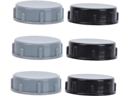 Conjunto De 6 Tampões Ralo Plástico Preto Alta Qualidade, Confiáveis E Fáceis De Instalar, Ideais Para Cobrir Ralos De
