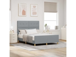 Vidaxl Estrutura Da Cama Cinzento-claro 160 X 200 Cm Tecido