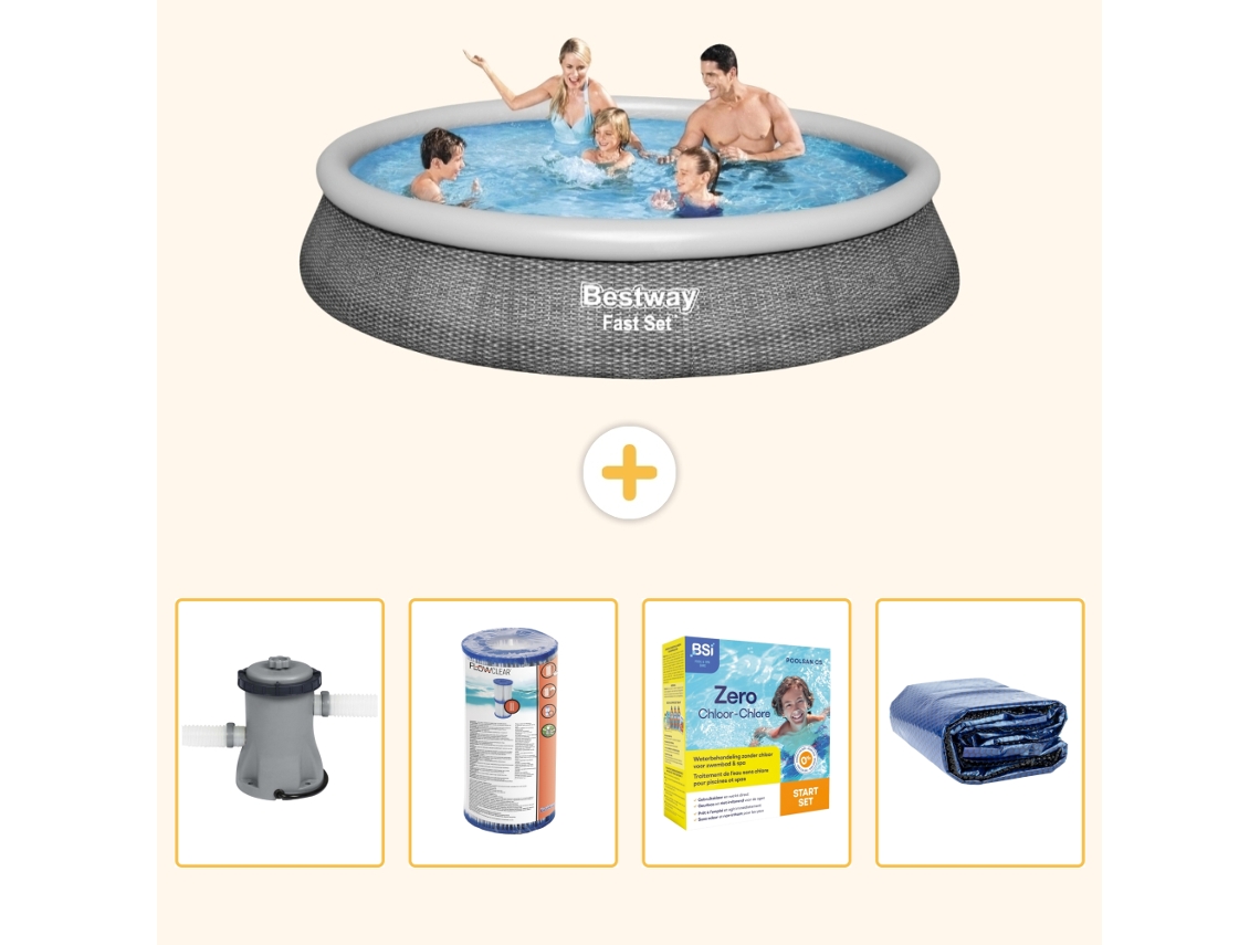Bestway Piscina Bestway Fast Set Redonda - 396x84 Cm - 5-peças S224