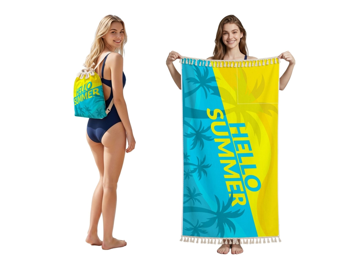 Toalha de Praia HENTEN HOME Dobrável e Transformável em Mochila 90x180 Cm | HENTEN HOME