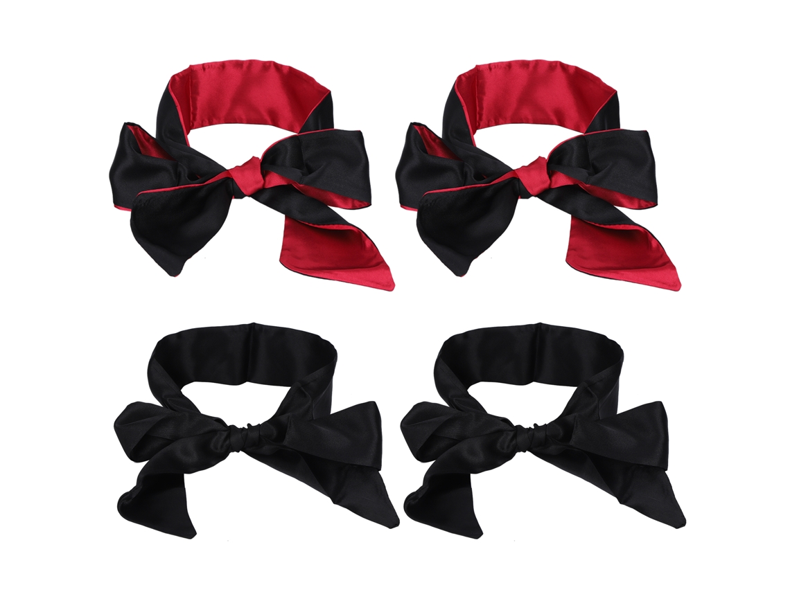 Conjunto de 4 Máscaras de Seda para os Olhos, 150 Cm Cada, Presente Ideal para o Dia Dos Namorados AQUAFORGE
