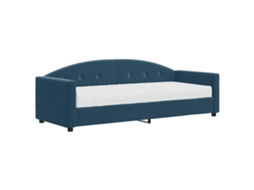 Sofá cama com Colchão 80x200 Cm Veludo Azul MAISON EXCLUSIVE