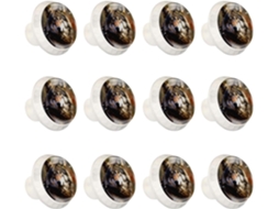 Puxadores E Maçanetas Redondas Para Armários De Cozinha, Conjunto De 12 Peças, Com Desenho De Lobo, Ideais Para Portas E