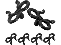Conjunto De 6 Puxadores Vintage Em Forma Arco Para Gabinete, Com Furo Único, Em Liga De Zinco Preta
