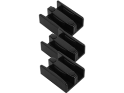 Doitool Batente De Porta Chuveiro Deslizante Plástico Preto, 3 Peças, Fácil Instalação E Posicionamento Preciso Para Uso