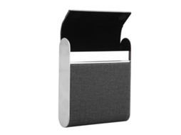 Estojo Portátil para Cigarros com Capacidade para 20 Unidades Material Pu e Aço Inox Preto S/MARCA