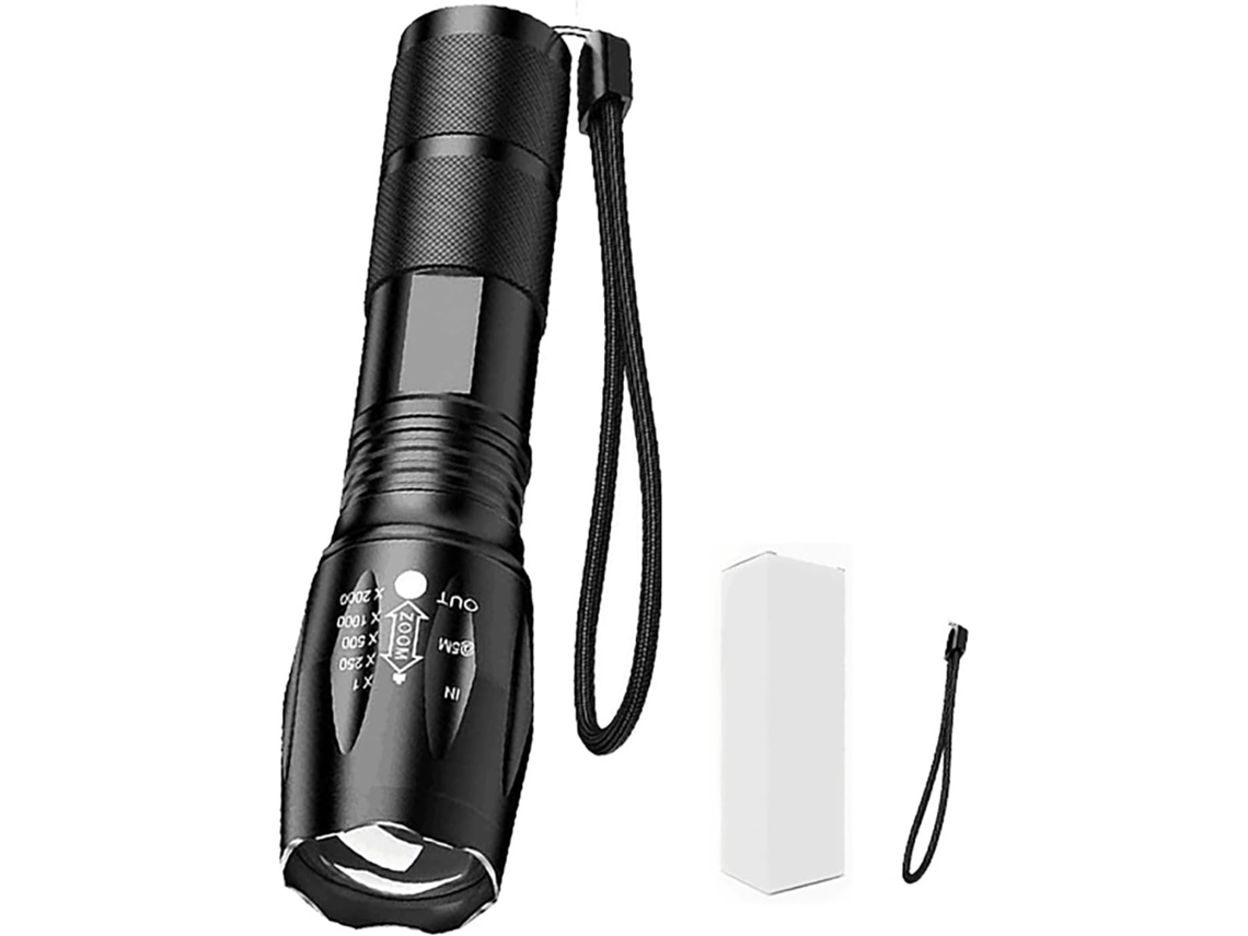 Lanterna Led Com Zoom Focalizado, De Bolso, À Prova D'água, Para