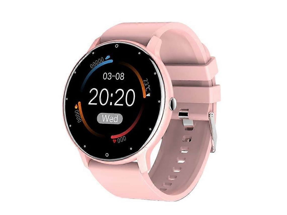 Relógio inteligente Bluetooth BW0223 com monitoramento de frequência cardíaca, oxigênio no sangue e pressão arterial, silicone rosa Ly Ebike