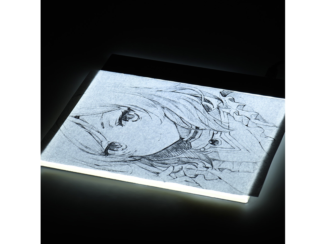 Caja De Luz Led A5 Ultra Delgada Com Regulador De Brilho Para Desenho E Traçado