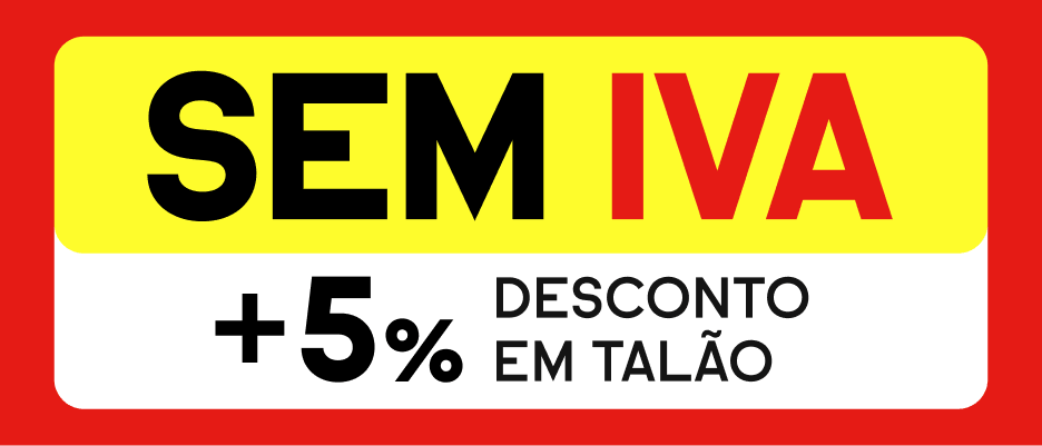 IVA ZERO com cupão "IVA" +5% desconto extra em talão