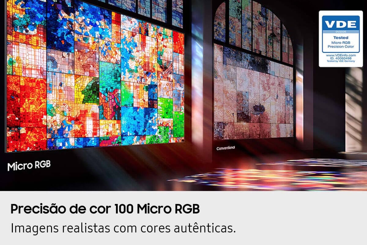 Precisão de cor 100% Micro RGB