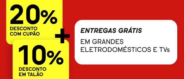  20% desconto com cupão + 10% extra em talão e entregas grátis