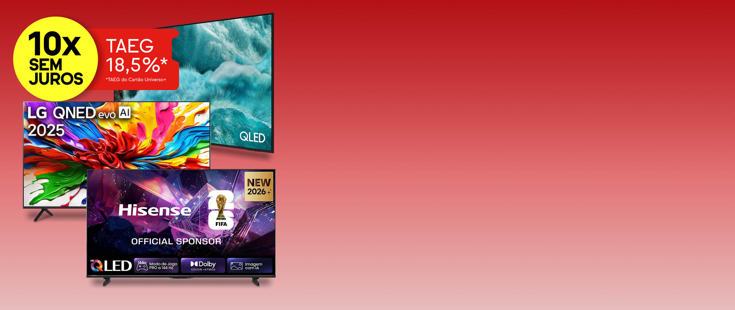 Até 40% sobre PVPr em TVs