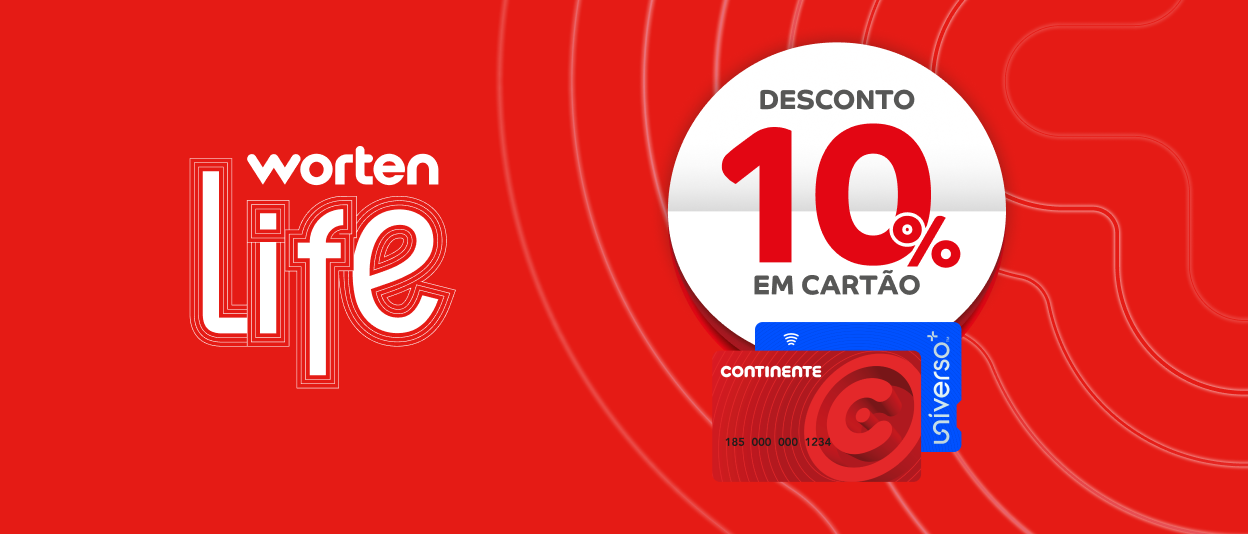 Só até segunda! 10% desconto em Cartão Continente