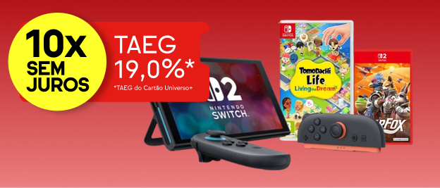 50% desconto na 2ª unidade em Jogos Nintendo Switch