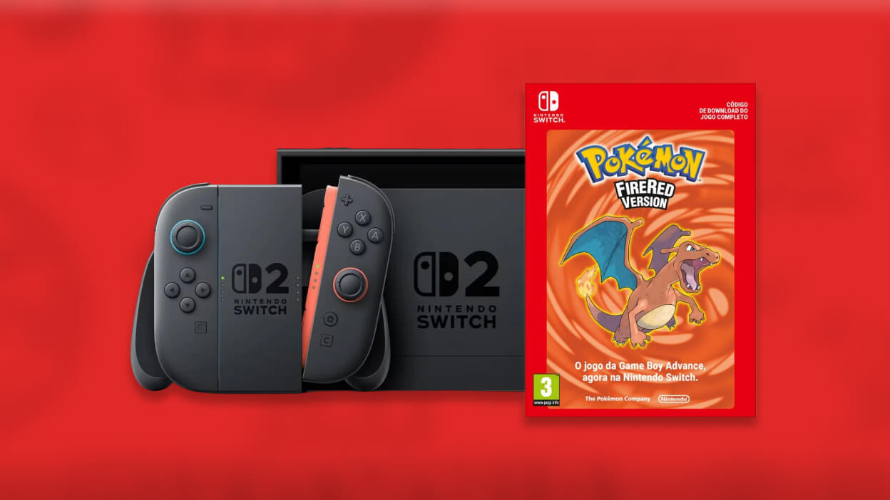 Pack Consola Nintendo Switch 2 + Jogo Digital Pokémon FireRed Version por 469,99€